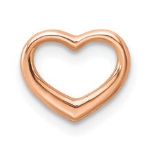 Load image into Gallery viewer, 10K Rose Gold Polished Heart Chain Slide