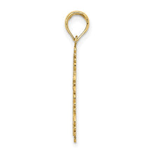 Load image into Gallery viewer, Textured with Lace Trim Cross Pendant - 10K Yellow Gold