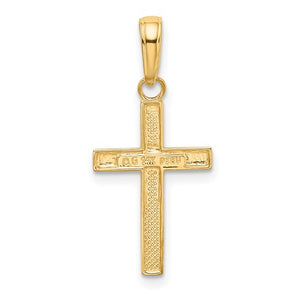 Small Cross Pendant - 10K Gold