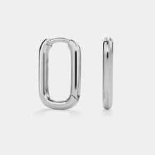 Load image into Gallery viewer, Minimalist Rectangular Hoop Earrings in 925 Sterling Silver