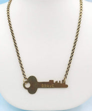Load image into Gallery viewer, “Brave&quot; Giving Key Necklace