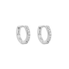Load image into Gallery viewer, Dainty Cz Pave Huggies Hoops (10 mm)