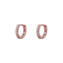 Load image into Gallery viewer, Dainty Cz Pave Huggies Hoops (10 mm)