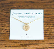 Load image into Gallery viewer, Birth Flower Necklace- Gold Filled