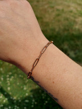 Load image into Gallery viewer, Paperclip Bracelet - 14K Rose Gold