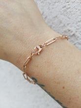Load image into Gallery viewer, Paperclip Bracelet - 14K Rose Gold
