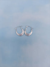 Load image into Gallery viewer, Greek Hoop Earrings - Sterling Silver