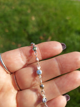 Load image into Gallery viewer, Evil Eye Anklet Bracelet - 925 Sterling Silver
