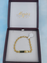 Load image into Gallery viewer, 6&quot; Baby or Child Gucci Link ID Bracelet - 14K Yellow Gold