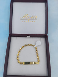6" Baby or Child Gucci Link ID Bracelet - 14K Yellow Gold
