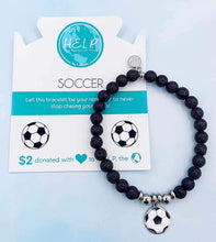 Load image into Gallery viewer, Soccer Charm Bracelet -  TJazelle HELP Collection