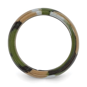 Camouflage 8mm Ridged Edge Silicone Band