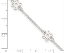 Load image into Gallery viewer, Polish Flower Anklet - Sterling Silver