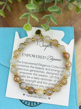 Load image into Gallery viewer, Sunset Quartz Gold Empowered Elegance Beaded Bracelet - TJazelle