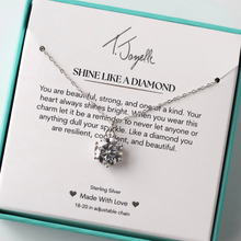 Load image into Gallery viewer, Shine Like A Diamond Silver Charm Necklace - TJazelle