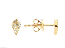 Load image into Gallery viewer, Glittering Petite Kite Diamond Stud Earrings - 14K