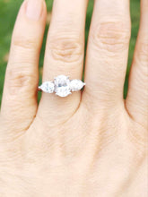 Load image into Gallery viewer, Oval &amp; Pear Ring - Sterling Silver