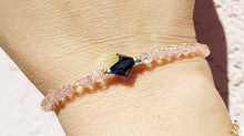 Load image into Gallery viewer, Pink and Purple AB Stash Skinny Stretch Bracelet