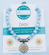 Load image into Gallery viewer, Enamel Daisy TJazelle H.E.L.P Charm Bracelet