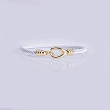 Load image into Gallery viewer, White Cable Classic Hook Bangle
