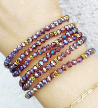 Load image into Gallery viewer, Plum AB with Gold Accents - Crystal Stacker