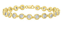 Load image into Gallery viewer, Diamond Illusion Bezel Bracelet - 14K Yellow Gold