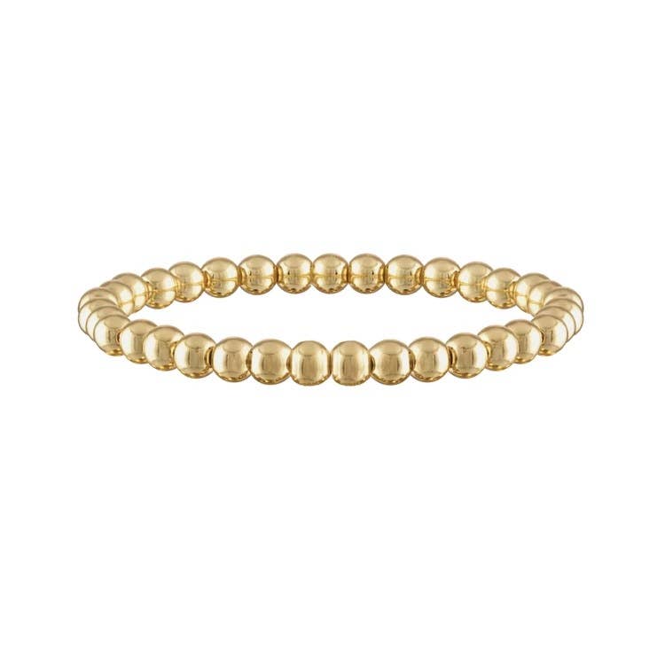 5mm Gold Beaded Bracelet