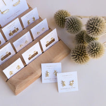 Load image into Gallery viewer, Sun Ray with White Opal - Gold Earrings - Jax Kelly
