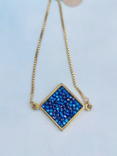 Load image into Gallery viewer, Sapphire Crystal  Druzy Adjustable Bolo Bracelet - Luca and Danni