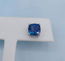 Load image into Gallery viewer, Mystic Topaz Checkerboard Cut Stud Earrings - Sterling Silver