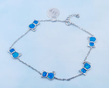 Load image into Gallery viewer, Opal Cat Anklet - Blue Opal