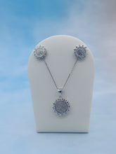 Load image into Gallery viewer, Sunflower CZ Set - Sterling Silver - DOORBUSTER PRICE