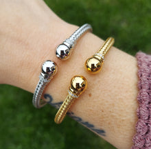 Load image into Gallery viewer, Open Ball Cuff Italian Hook Bracelets