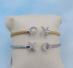 XO Open Cuff Italian Hook Bracelets