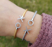 Load image into Gallery viewer, XO Open Cuff Italian Hook Bracelets