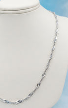 Load image into Gallery viewer, Sterling Silver 3.1mm Singapore Chain with Lobster Lock