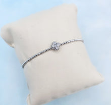 Load image into Gallery viewer, Flexible Diamond Quatrefoil Bangle - 14K White Gold