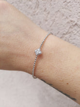 Load image into Gallery viewer, Flexible Diamond Quatrefoil Bangle - 14K White Gold