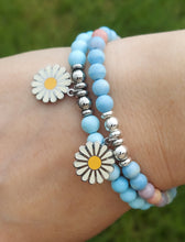Load image into Gallery viewer, Enamel Daisy TJazelle H.E.L.P Charm Bracelet