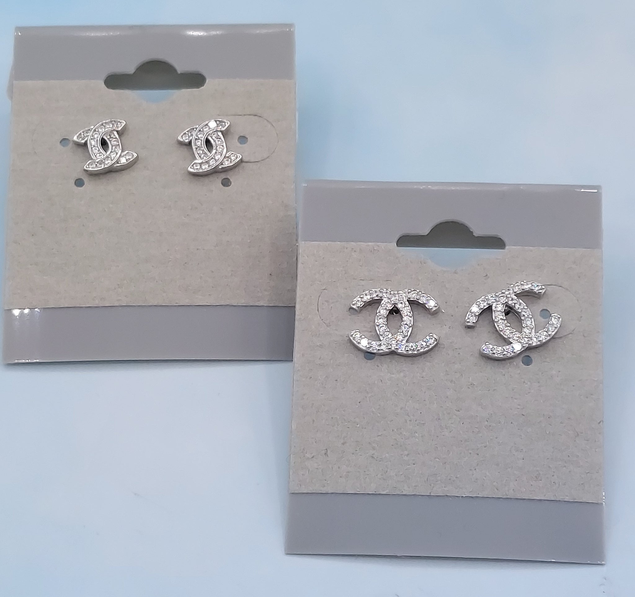 Designer CC Inspired Earrings - Sterling Silver – Marie's Jewelry Store