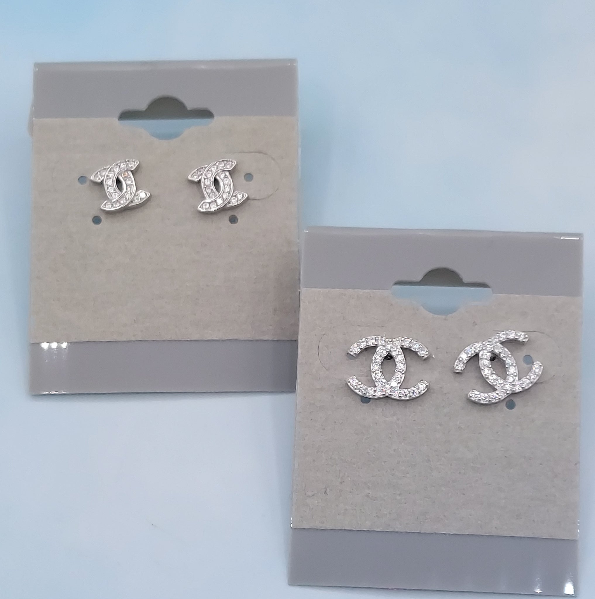 Designer CC Inspired Earrings - Sterling Silver – Marie's Jewelry Store