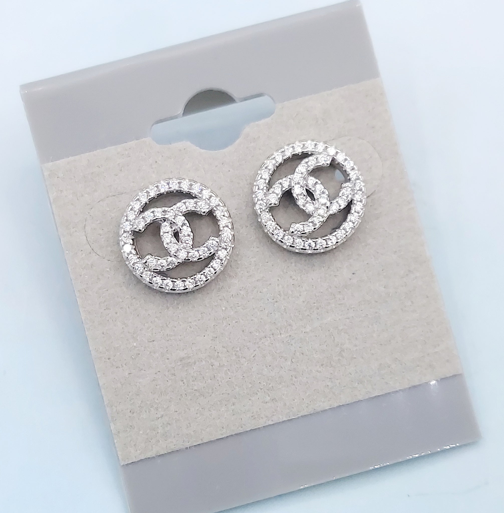 Designer CC Inspired Earrings - Sterling Silver – Marie's Jewelry