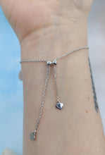 Load image into Gallery viewer, CZ Cross Bolo Bracelet - Sterling Silver