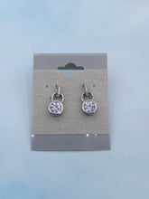 Load image into Gallery viewer, Bezel Drop Earrings - Sterling Silver