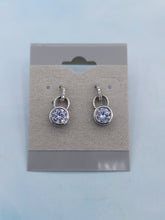 Load image into Gallery viewer, Bezel Drop Earrings - Sterling Silver