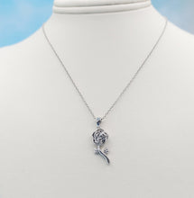 Load image into Gallery viewer, Rose Flower Necklace - Sterling Silver