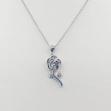 Load image into Gallery viewer, Rose Flower Necklace - Sterling Silver