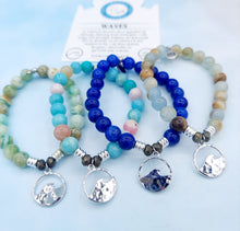 Load image into Gallery viewer, "Hammered Wave" Silver Charm Bracelet - TJazelle