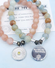 Load image into Gallery viewer, 'You Are My Sunshine' Silver Charm Bracelet - TJazelle