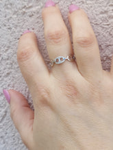 Load image into Gallery viewer, Mariner Link Adjustable Ring - Sterling Silver